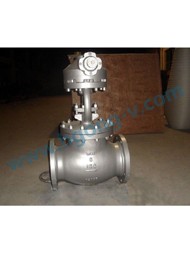 JIS/ANSI cast steel bevel gear flange globe valve